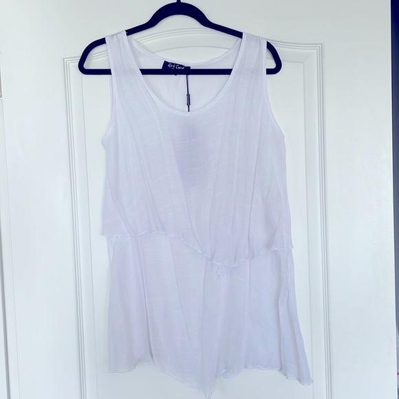 Brand New Red Coral tank White Size L - Picture 1 of 3